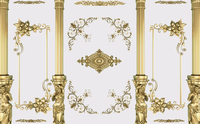 Papier peint mural personnalisé moderne, style européen moderne, panneau mural sculpté, papier peint 3D pour salon, décoration murale autocollante