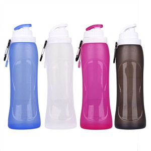 Botella de Agua de Silicona Reutilizable a Prueba de Fugas de 500 ml, Botella de Agua Plegable para Viajes y Deportes - Product Image 6