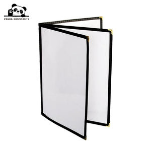 चांदी और सोने के कोने रक्षक 4-पृष्ठ <span class=keywords><strong>8</strong></span>-दृश्य ए 4 आकार के रेस्तरां मेनू कवर - Product Image 1