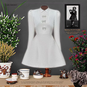 Elegante Abito Lungo con <span class=keywords><strong>Maniche</strong></span> <span class=keywords><strong>Lunghe</strong></span> e Fiocco in Vita, Taglie Forti, Stampa Floreale, Maxi Abito Estivo Casual per Feste e Occasioni Formali - per Vendita all'Ingrosso - Product Image 4