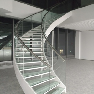 Thiết Kế Độc Đáo Trong Nhà Xoắn Ốc Cầu Thang Với Kính Lan Can Vòng Bước Thép Không Gỉ Gỗ Cầu Thang Biệt Thự Căn Hộ Phòng Khách - Product Image 5