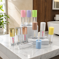 Applicateur de gloss cosmétique grand format, emballage de gloss à lèvres 6 ml, tubes de gloss rose, contenants de gloss vides, tube de gloss vide