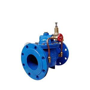 Lanhui วาล์วควบคุมเหล็กหล่อ DN40-DN600วาล์วควบคุมไฮดรอลิกแบบแมนนวล200X วาล์วลดแรงดันที่ดำเนินการโดยนักบินปรับได้ PN16น้ำ - Product Image 2