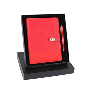 Custom Print Premium PU Leather Cover Notebook <b>A4</b> A5 A6 Journal Diary Sales Promotion Pen Gift Notebook Set - Product Image 5