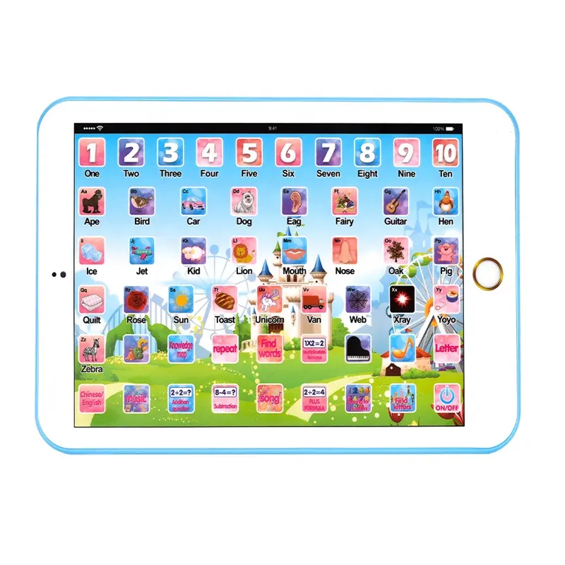 53 Key Education Touch Screen English Electronic Pad Kids Learning Tablet Learning Machine Laptop Toy for Children