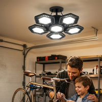 Lámpara LED de Techo para Garaje con Paneles Plegables 60W 80W 120W E27 85-265V para Taller, Sótano, Almacén, Comercio Minorista, OEM, ODM