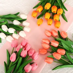Vendita calda di alta qualità reale tocco di simulazione fiore di seta tulipano artificiale per la casa decorazione della festa di nozze