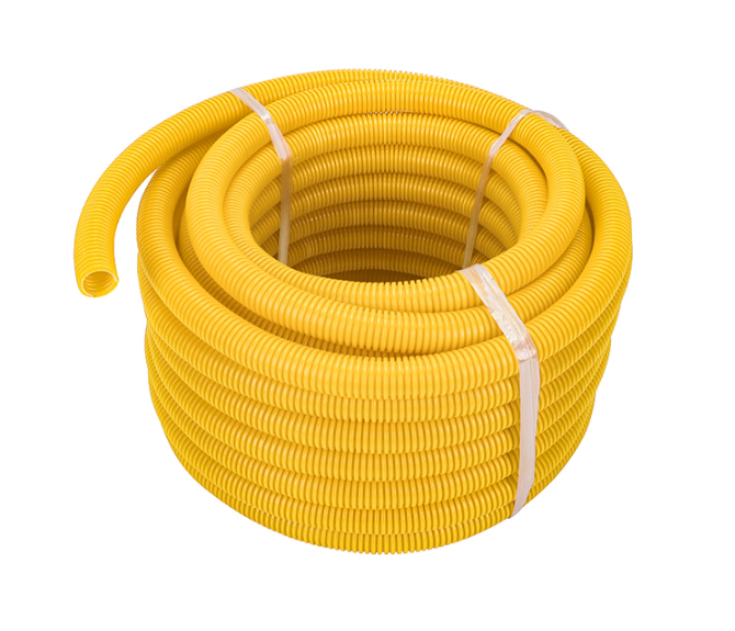 Tubo flexível de pvc amarelo conduit, resistente ao incêndio, flexível para elétrica, proteger cabo e fios enrolados 16mm-50mm