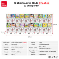DOZIYU Distributeur de capsules de jouets en plastique compact et économique, modèle S Mini Cosmic Code, à combinaison libre