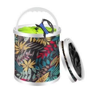 Foldable Fishing Bucket With Anti Jump Net Multi Purpose Live Fish Container PP Material Top Handle Outdoor Fishing Gear - Product Image 2