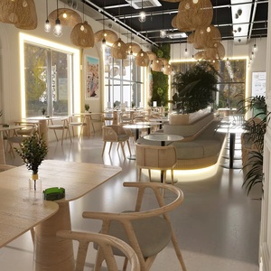 Comptoir de bar en bois avec éclairage LED |   Vitrine de présentation de confiseries et mobilier de café sur mesure - Product Image 4
