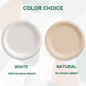 จานชานอ้อยย่อยสลายได้ขนาด 12 นิ้ว คุณภาพพรีเมียม รูปทรง<span class=keywords><strong>ก</strong></span>ลมและสี่เหลี่ยม พร้อมฝาปิด สำหรับรับประทานอาหาร งานแต่งงาน และการเดินทาง - Product Image 2