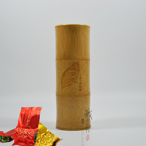 Bamboo Tea <b>Caddy</b> 3 Section With Wooden Lid For Tea Storage Chongqing Origin Turning Craft - Product Image 1