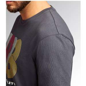 DIADORA UTILITY-702,180804-75148/L Camiseta 100% algodón de manga corta con estampado gráfico 1998 Periscopio Gris - Product Image 2