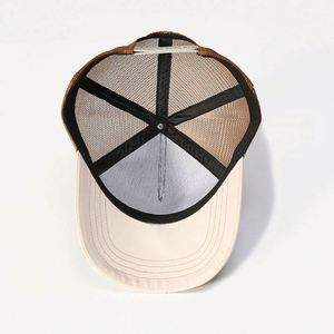 Gorra deportiva OEM personalizada de 5 paneles con visera precurvada, malla y cierre a presión, estilo hip hop para exteriores, 100% algodón, venta al por mayor, rendimiento bordado en 3D - Product Image 5