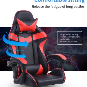 Échantillon Gratuit - Nouvelle Chaise de Gaming Inclinable Moderne en Cuir Extensible pour PC, Bureau et Course, avec Repose-Pieds, Dropshipping LED - Product Image 3