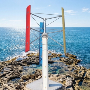 Éolienne à axe vertical de haute qualité 100 kW avec pales en aluminium de 9,5 m de diamètre et régulation automatique de la vitesse du vent - Product Image 3