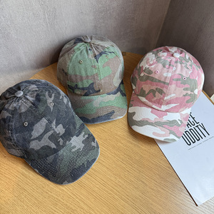 6 pannelli a tesa curva di alta qualità per personalizzare il Logo semplice cappello da papà in cotone con cappello da Baseball non strutturato lavato cappellini mimetici - Product Image 2