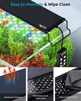 Lumière d'aquarium Seaoura SR-657 WRGB avec 8 couleurs, 20 niveaux de luminosité, lumière LED professionnelle pour aquarium, pour la croissance des plantes 24/7