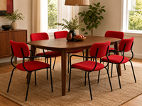 Chaise de salle à manger moderne avec assise en tissu et pieds en métal pour restaurant