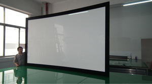 2019 Venta caliente curva de 180 grados ángulo de visión marco fijo pantalla de proyección con terciopelo negro - Product Image 5
