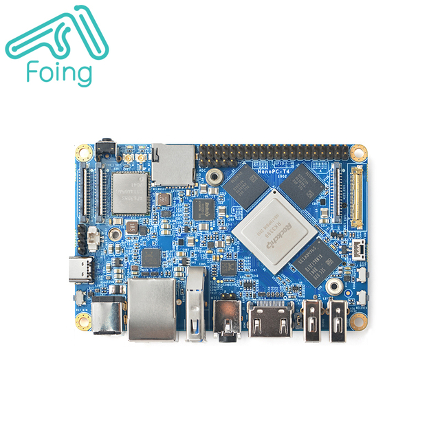 Open Source RK3399 AI Development board Dual frequency WiFi Dual camera 4GB memory 4K VPU NanoPC-T4