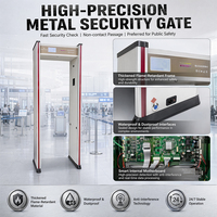 Portique de détection de métaux KMS Archway de qualité industrielle avec cadre épaissi, comptage infrarouge et alarme sonore pour salles d'exposition