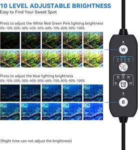 Lumière d'<span class=keywords><strong>aquarium</strong></span> Seaoura SR-616Pro Nano LED 10W pour réservoir de 12 à 18 pouces, 60 LED, spectre complet, minuterie, lumière pour <span class=keywords><strong>aquarium</strong></span> - Product Image 4