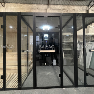 Cabina <span class=keywords><strong>de</strong></span> Sauna <span class=keywords><strong>de</strong></span> Vapor Húmedo Moderna Todo en Uno <span class=keywords><strong>de</strong></span> 9kw, <span class=keywords><strong>Ducha</strong></span> Interior con Vapor Húmedo, Madera <span class=keywords><strong>de</strong></span> Pino Sólida, para 6-8 Personas, en Venta - Product Image 4