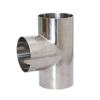 En Stock: Conexión Sanitaria en T de Acero Inoxidable de 3 Vías SUS304 SUS316L, Pulido Espejo, Cumple con Estándares 3A DIN ISO