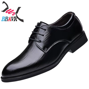 Zapatos de Vestir de Hombre con Punta en Pico, Estilo Británico, de PU, con Cordones, Formales, Casuales, Modernos, Estilo Coreano, Antideslizantes, Duraderos, para Boda - Product Image 5