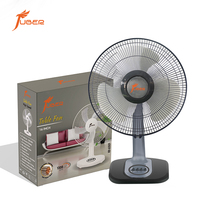 Ventilateur de bureau électrique de 16 pouces, 3 vitesses, fonctionnement silencieux, oscillation, inclinaison réglable, débit d'air élevé, ventilateur de bureau pour la maison et le bureau
