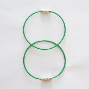YIWANG Luggage Name Tag Travel Bag <b>Suitcase</b> Stainless Steel Wire Rope Keychain Ring - Product Image 2