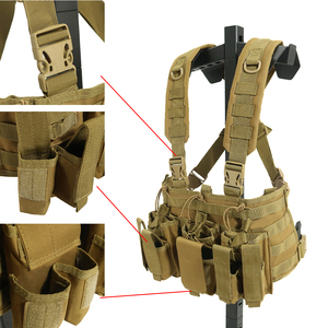 Lichtgewicht Tactisch Verkenningsvest Modulair Molle Borststuk Met Mag-Zakje En Afneembaar Pantser, Ademend Gevecht Voor Patrouille/Training - Product Image 4