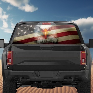 Calva águila bandera americana camión ventana trasera vinilo pegatina coche pegatina para ventana trasera gráfico camión Calcomanía para parabrisas - Product Image 5