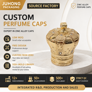 Tapa de <span class=keywords><strong>Zamak</strong></span> Ecológica con Forma de Corona de Cristal de Lujo para Botellas de Perfume y Vino con Cierre a Presión - Product Image 1