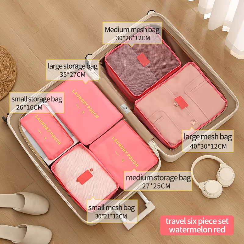 Red Travel 6 pcs set