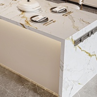 Comptoirs de cuisine en quartzite romain blanc brésilien naturel et durable Comptoirs de table de bar familial Design moderne Prix bas pour les hôtels