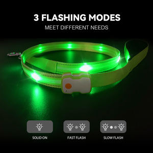 Yeni varış Light Up köpek tasma Led aydınlatma Led köpek naylon <span class=keywords><strong>Pet</strong></span> şarj edilebilir Led köpek tasma Led - Product Image 4