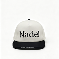 Gorra de Béisbol Impermeable de Sarga de 5 Paneles con Visera Gruesa, Logotipo Personalizado Bicolor, Estilo Deportivo, Ajustable, Moda Urbana, 100% Algodón