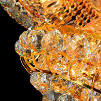 Or simplicité intérieur salon créatif nordique décoratif rond maison chambre led lustres en cristal plafond luxe