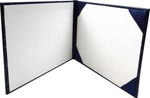 Porte-documents en cuir PU bleu marine A4 vierge personnalisable pour diplôme universitaire avec logo - Product Image 5