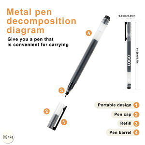 Stylo gel en plastique confortable et fluide à grande capacité, vente en gros, impression de logo personnalisée pour stylos de bureau et scolaires - Product Image 3