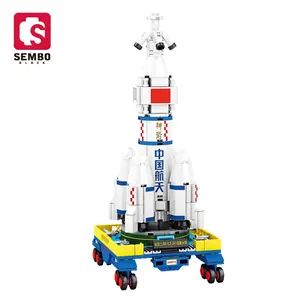 Sembo blok 203011 395 adet astronot uzay roket yükseliş serisi çocuklar eğitim Diys tuğla kitleri yapı taşları setleri oyuncaklar