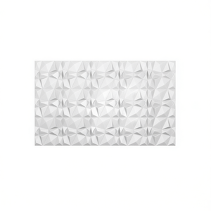 Panneaux muraux géométriques 3D, design diamant blanc, 12 pièces, 19,7 x 19,7 pouces, style minimaliste pour usage domestique - Product Image 1