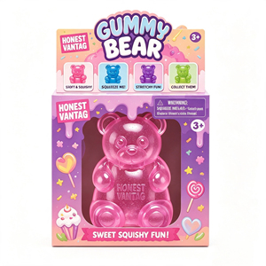 Eco-Friendly customize Packing Box for <b>Square</b> Toy Pinch Ice Cube DropSugar Squishy Fidget TPR Maltose - Product Image 4