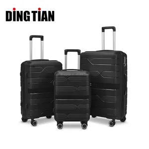 PP Luggage suitcases sets of 3 pcs Hard Case Customized Brand koffer Hard Shell Hand Carry on Valise for business Baggage OEM