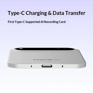 딩톡 A1 지능형 AI 녹음펜 회의용 마이크 실시간 받아쓰기 및 번역 브라이트 문 실버 - Product Image 3