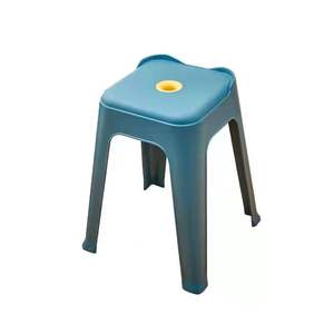 Tabouret en plastique de 18 pouces, haut rectangulaire, à usages multiples, couleur brillante, pour service de maison, salon - Product Image 2