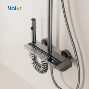 حنفيات شجاعة خضراء ترموستاتية للبيانو قابلة للتعديل مجموعة دش استحمام بخاخ نفاث وتدليك ناعم للأمطار - Product Image 2